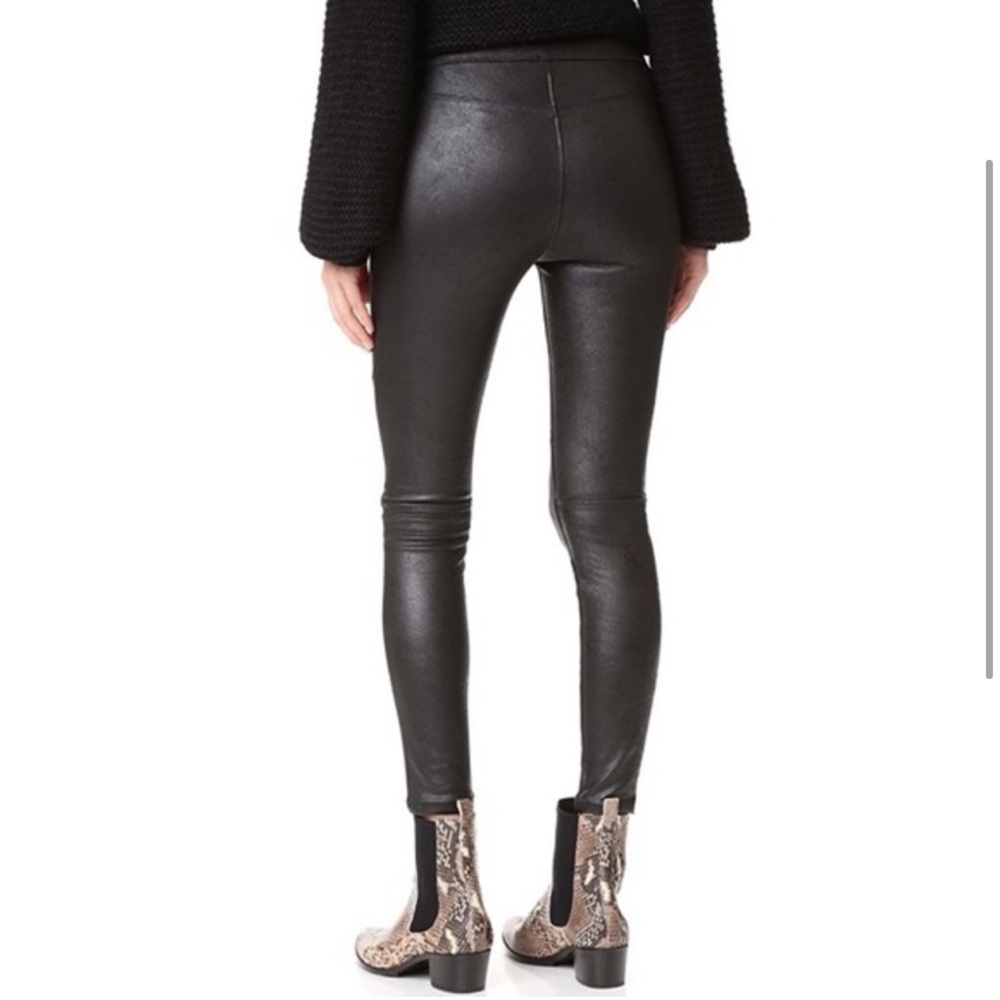 Free People “Never Let It Go” Faux Suede/Leather Leggings NWOT - Picture 5 of 10